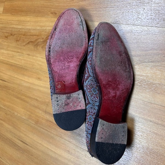 Andrea Nobile Milano Men Loafer Sz40‎ Tapestry Slip-On Made in Italy Leather main image 10